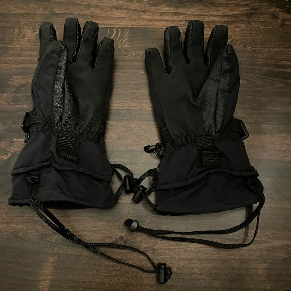 Swany Black Ski Gloves - Youth